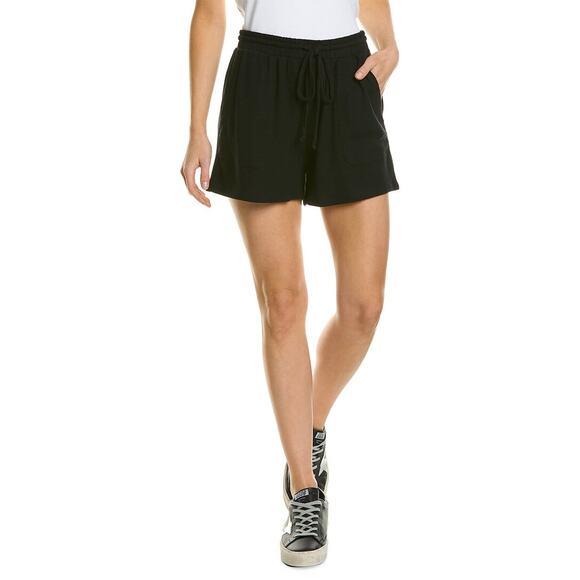 MICHAEL STARS Parker Pocket Drawstring Shorts in Black 2163-BLK - Picture 2 of 7